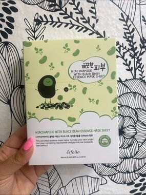 Esfolio Niacinamide with Black Bean Essence Sheet Masks - 10 Pack Box